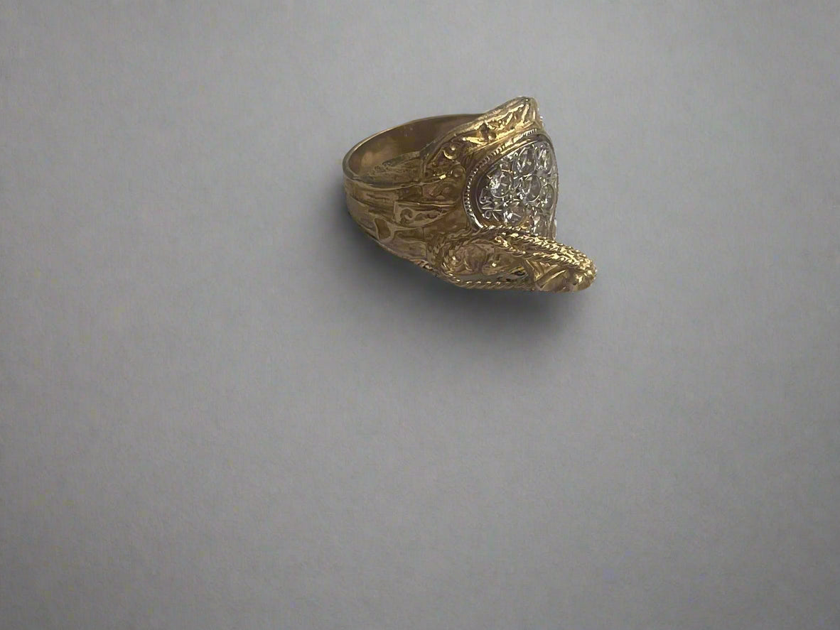 9ct Gold Children’s Saddle Ring - 12.5