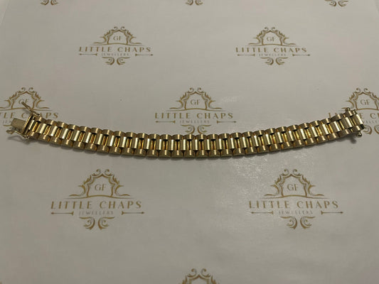 9ct Gold Children’s Rolex Style Bracelet 24.8g