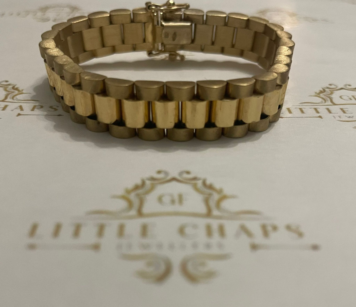 9ct Gold Children’s Rolex Style Bracelet 24.8g