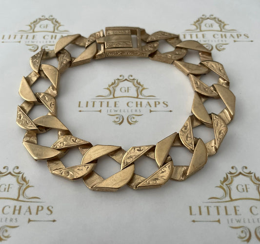 9ct Gold Cuban Bracelet - 42g